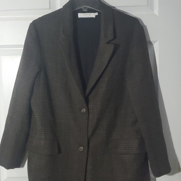 Lightweight Longline Coat Wool Blend Lined Pockets M - Picture 11 of 12